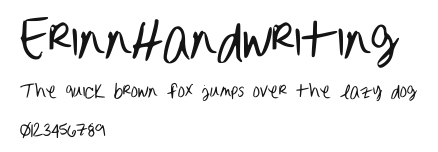 ErinnHandwriting Preview