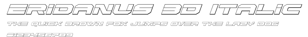 Eridanus 3D Italic Preview