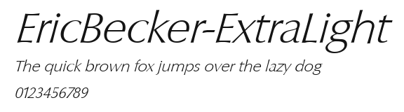 EricBecker-ExtraLight Preview