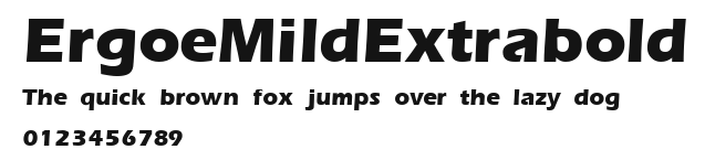 ErgoeMildExtrabold Preview