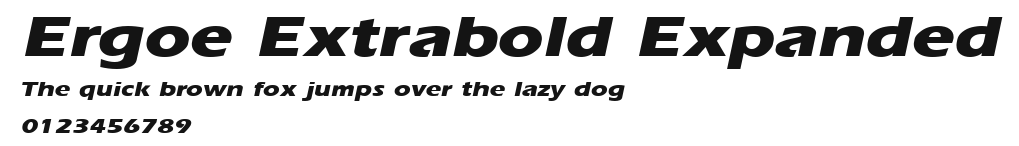 Ergoe Extrabold Expanded Preview
