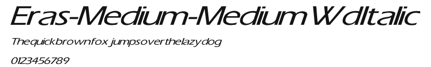 Eras-Medium-Medium Wd Italic Preview