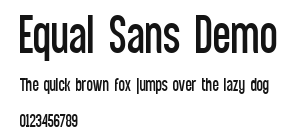 Equal Sans Demo Preview