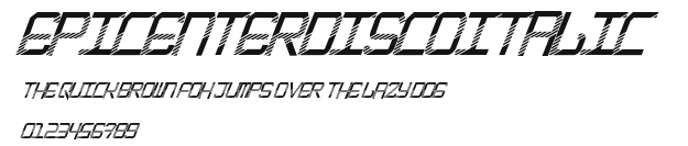 EpicenterDiscoItalic Preview