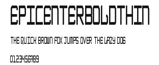 EpicenterBoldThin Preview