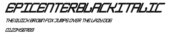 EpicenterBlackItalic Preview