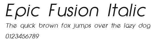Epic Fusion Italic Preview