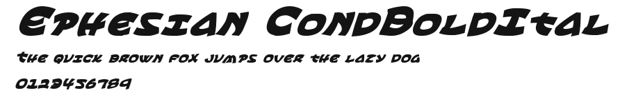 Ephesian CondBoldItal Preview