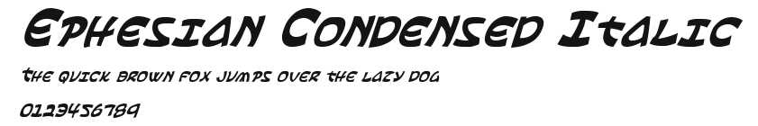 Ephesian Condensed Italic Preview