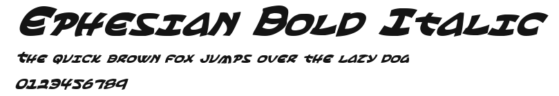 Ephesian Bold Italic Preview