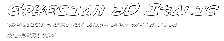 Ephesian 3D Italic Preview