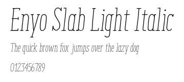 Enyo Slab Light Italic Preview
