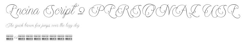 Encina Script 2 PERSONAL USE Preview