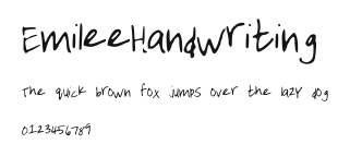 EmileeHandwriting Preview