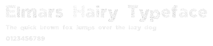 Elmars Hairy Typeface Preview