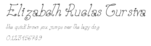 Elizabeth Ruelas Cursiva Preview