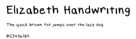 Elizabeth Handwriting Preview