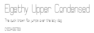 Elgethy Upper Condensed Preview