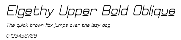 Elgethy Upper Bold Oblique Preview