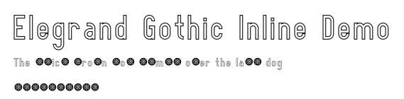 Elegrand Gothic Inline Demo Preview