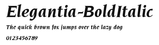 Elegantia-BoldItalic Preview