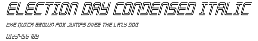 Election Day Condensed Italic Preview