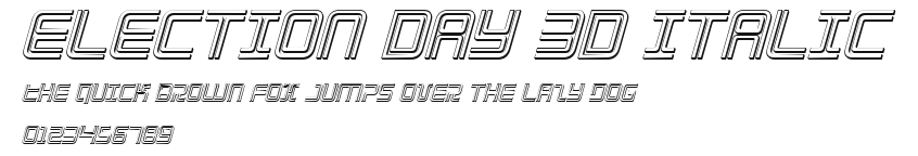Election Day 3D Italic Preview