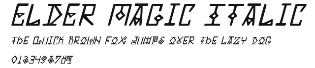 Elder Magic Italic Preview