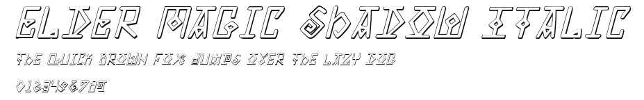 Elder Magic Shadow Italic Preview