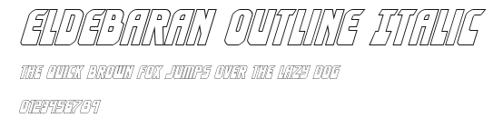 Eldebaran Outline Italic Preview