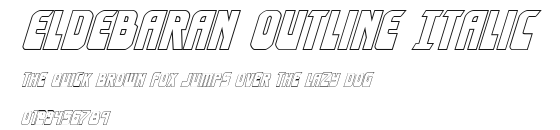 Eldebaran Outline Italic Preview