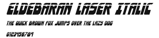 Eldebaran Laser Italic Preview