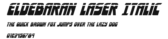 Eldebaran Laser Italic Preview