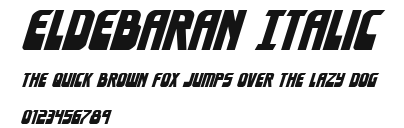 Eldebaran Italic Preview