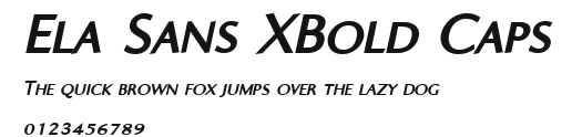 Ela Sans XBold Caps Preview