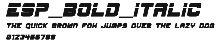ESP_Bold_Italic Preview