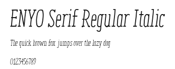 ENYO Serif Regular Italic Preview