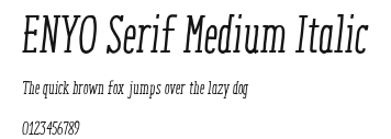 ENYO Serif Medium Italic Preview