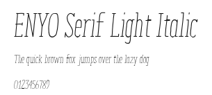 ENYO Serif Light Italic Preview