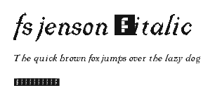 fs jenson 1 italic Preview