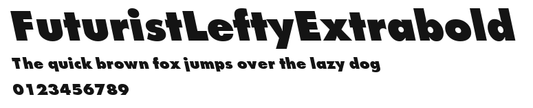 FuturistLeftyExtrabold Preview
