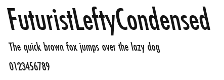 FuturistLeftyCondensed Preview