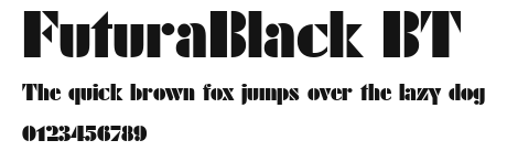 FuturaBlack BT Preview