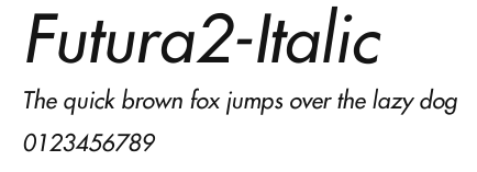 Futura2-Italic Preview
