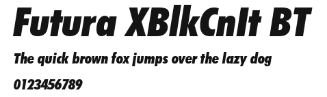 Futura XBlkCnIt BT Preview