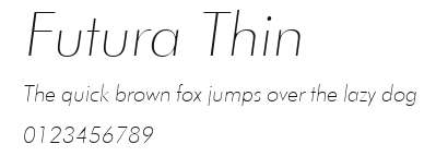 Futura Thin Preview