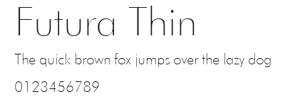 Futura Thin Preview