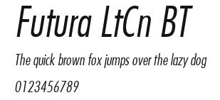 Futura LtCn BT Preview