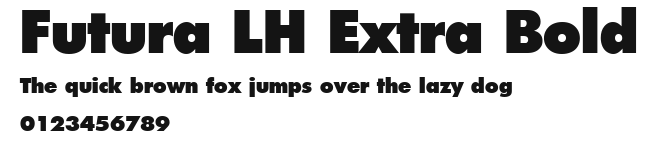 Futura LH Extra Bold Preview