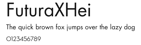 FuturaXHei Preview